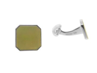 SILVER AND MOTHER OF PEARL CUFFLINKS