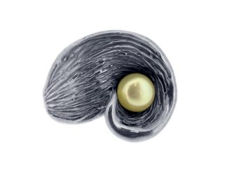Silver Lily Pearl Ring