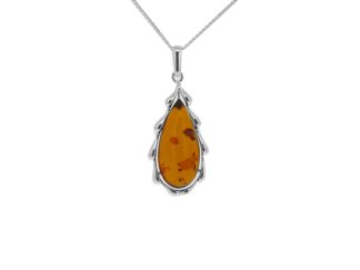 Silver Amber necklace