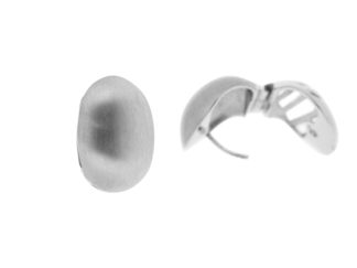Oval pin and clip earrings