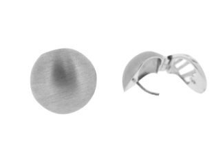 Round pin and clip earrings