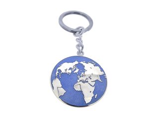 Silver Globe Keyring