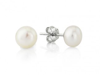 6.5mm white pearl studs