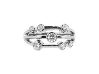 Platinum open work ring