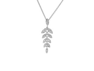 Diamond Leaf Necklace