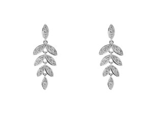 Diamond Leaf Earrings