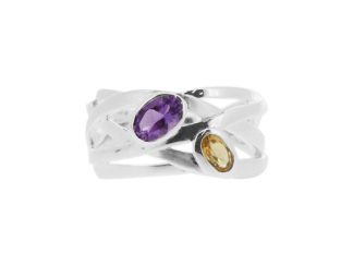 Amethyst and Citrine Dress Ring