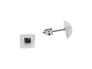 White Gold Square Studs