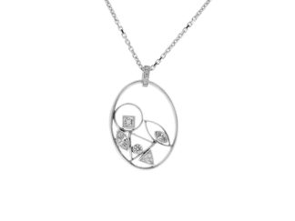 Open Work Diamond Necklace