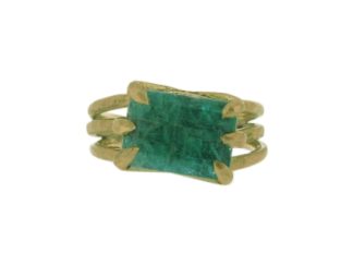 Rustic Emerald Ring