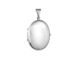 Plain Oval Silver Locket
