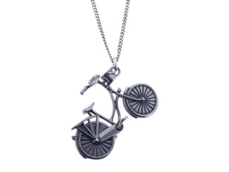Silver Bike Necklace