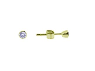 18ct rubover studs 0.20ct