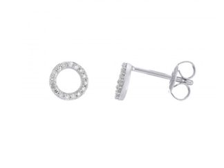 Small Diamond Circle Studs