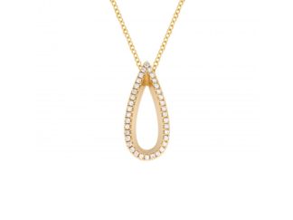 Diamond Tear Drop Necklace