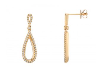 Diamond Tear Drop Earrings