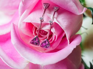 Handmade Pink Sapphire Drops