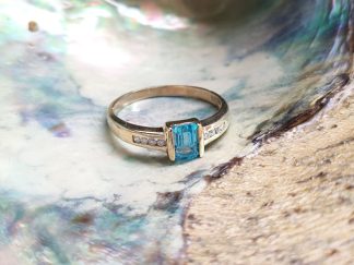 Topaz and Diamond Ring