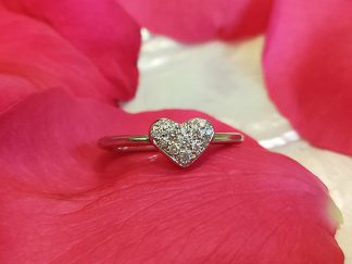 Diamond Heart Shaped Ring