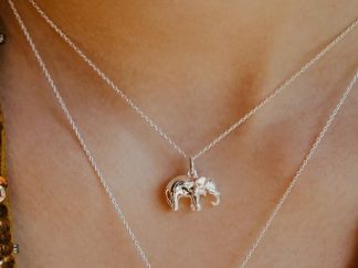 Silver Elephant Necklace