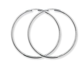 Silver 50mm hoops