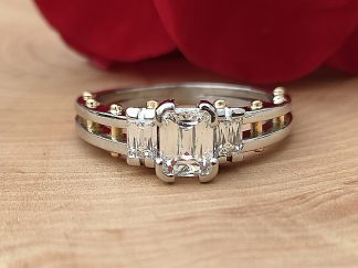 Criss Cut Rivet Design Ring