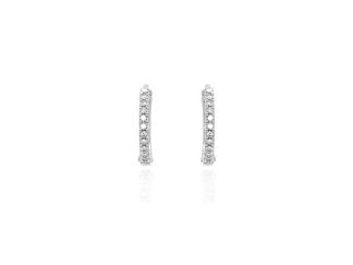 White Gold Diamond Huggies 0.08ct