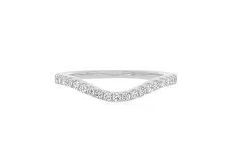 Diamond Set Curved Wedding Band