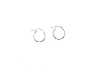 14mm silver hoops