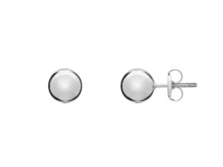 9ct White gold 5mm Ball Stud
