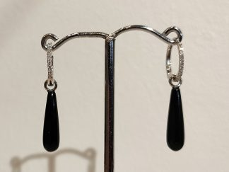 Onyx Hoop Charms