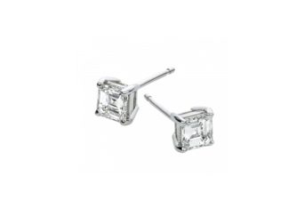 Asscher Cut Diamond Studs 0.62ct