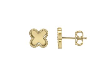 9ct Clover Studs