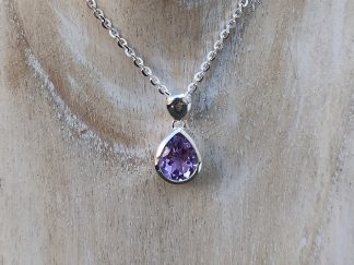 Pear Shaped Amethyst Necklace