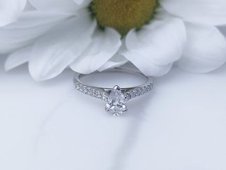 Pear Shaped Solitaire Engagement Ring