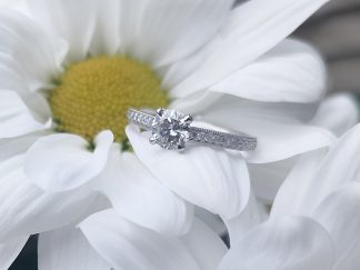 Millegrain Shoulder Solitaire 0.69ct