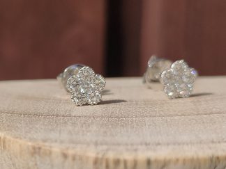 Diamond Flower Studs 0.44ct