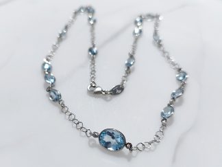 Topaz Station Necklace