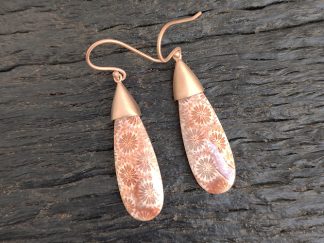 Fossilized Coral Earrings