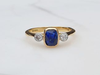 Handmade Sapphire and Diamond Trilogy