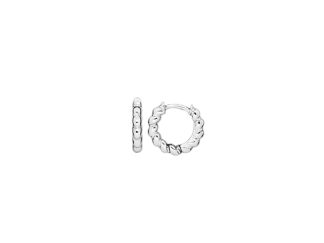 Small Silver Twisted Huggies