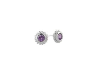 Amethyst Beaded Studs