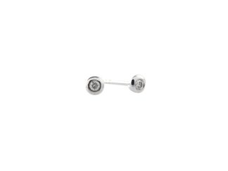 Dainty Silver Diamond Studs