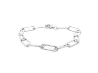 Silver Paperclip Bracelet