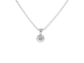 Silver Diamond Pendant 0.06ct