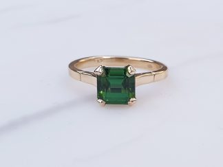 Green Tourmaline Solitaire