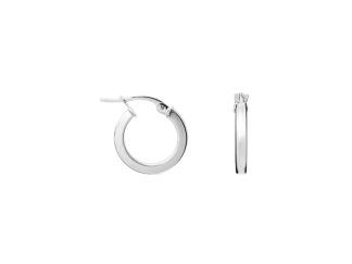 9ct White Gold 14mm Huggies