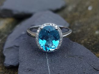 Topaz Cluster Ring