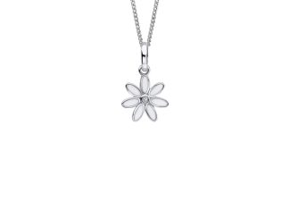 D for Diamond Daisy Pendant