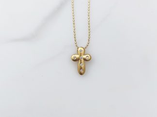 18ct Dainty Diamond Cross